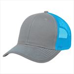 Gray with Light Blue Mesh and Stitching Side
